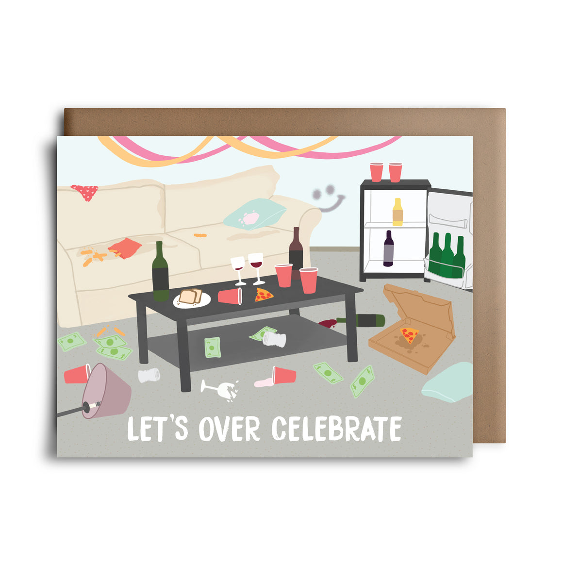 lets over celebrate | greeting card