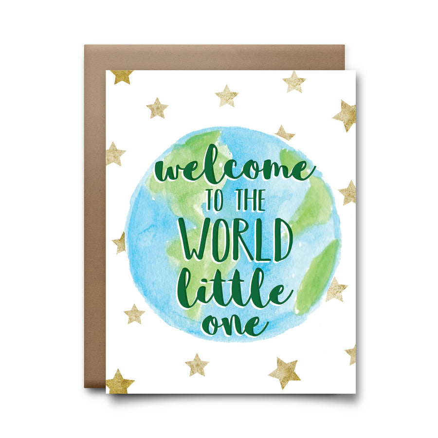welcome to world | greeting card