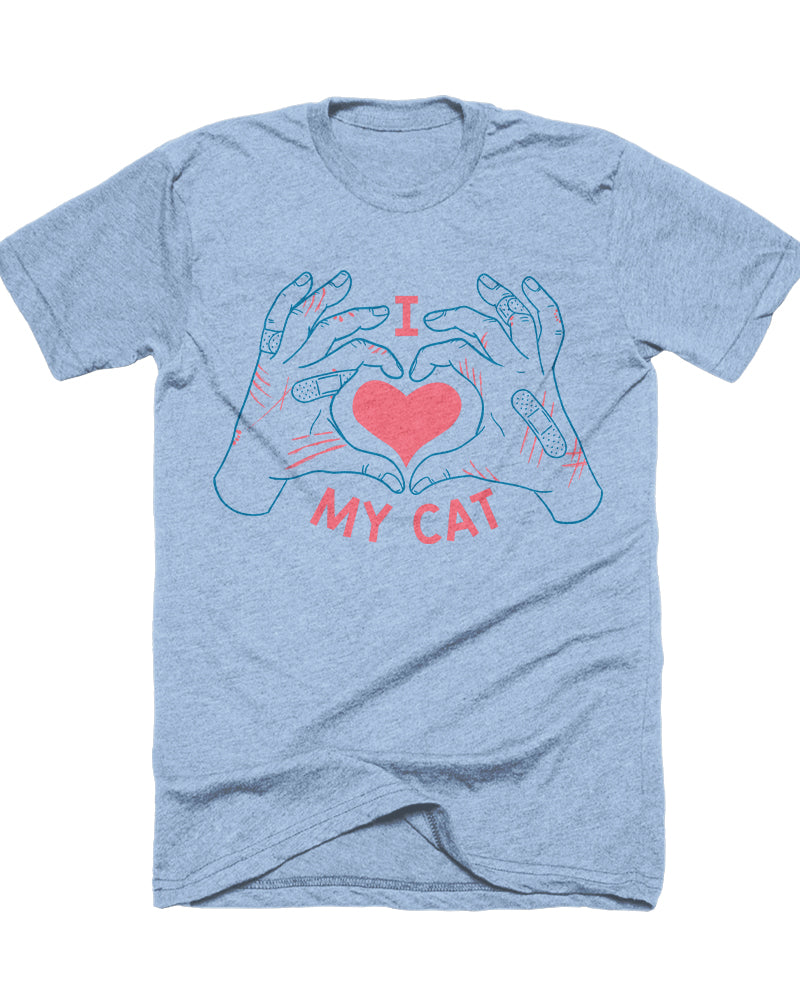 heart my cat | stonewash blue | uni