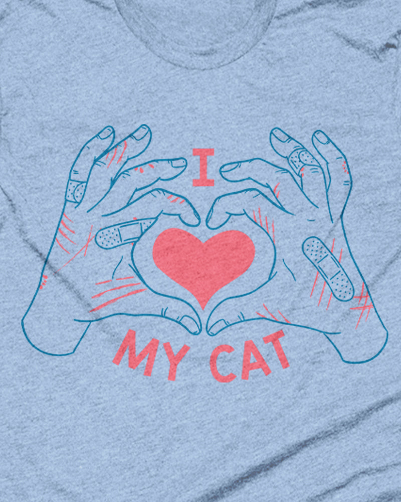 heart my cat | stonewash blue | uni
