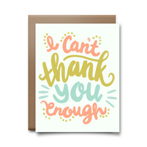 cant thank you enough | greeting card