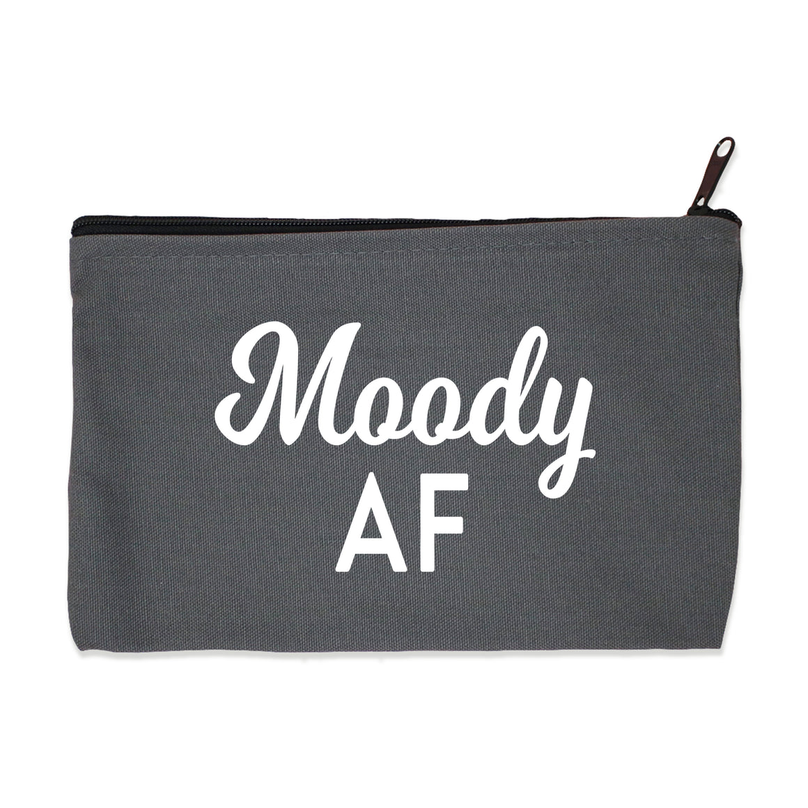 moody af | zip pouch gray