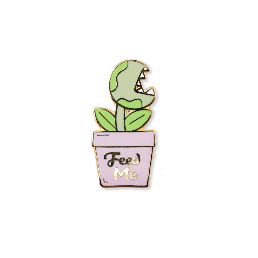 feed me | enamel pin