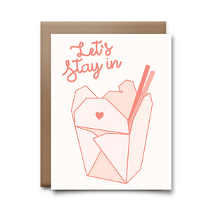 lets stay in | greeting card