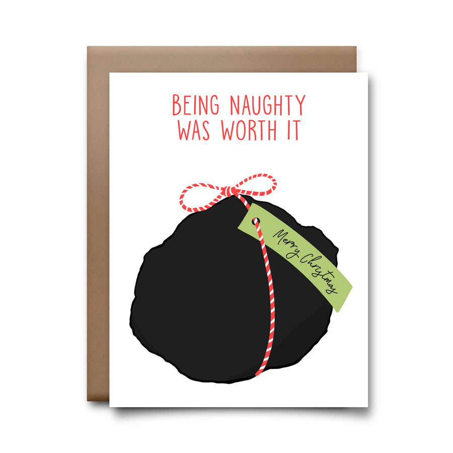 naughty coal | greeting card