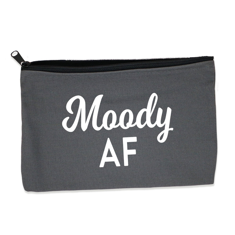 moody af | zip pouch gray