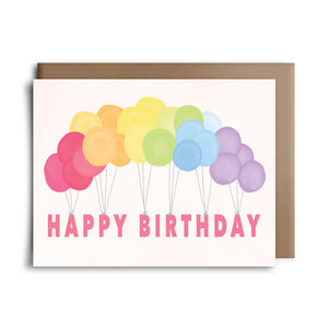 rainbow balloons | greeting card