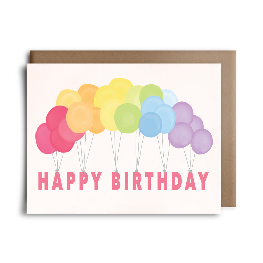 rainbow balloons | greeting card