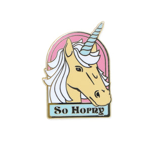 so horny | enamel pin