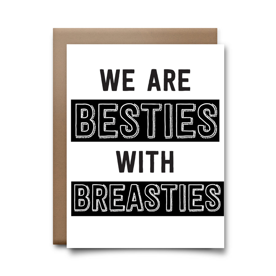 besties with breasties | greeting card