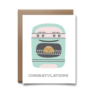 bun in oven | greeting card