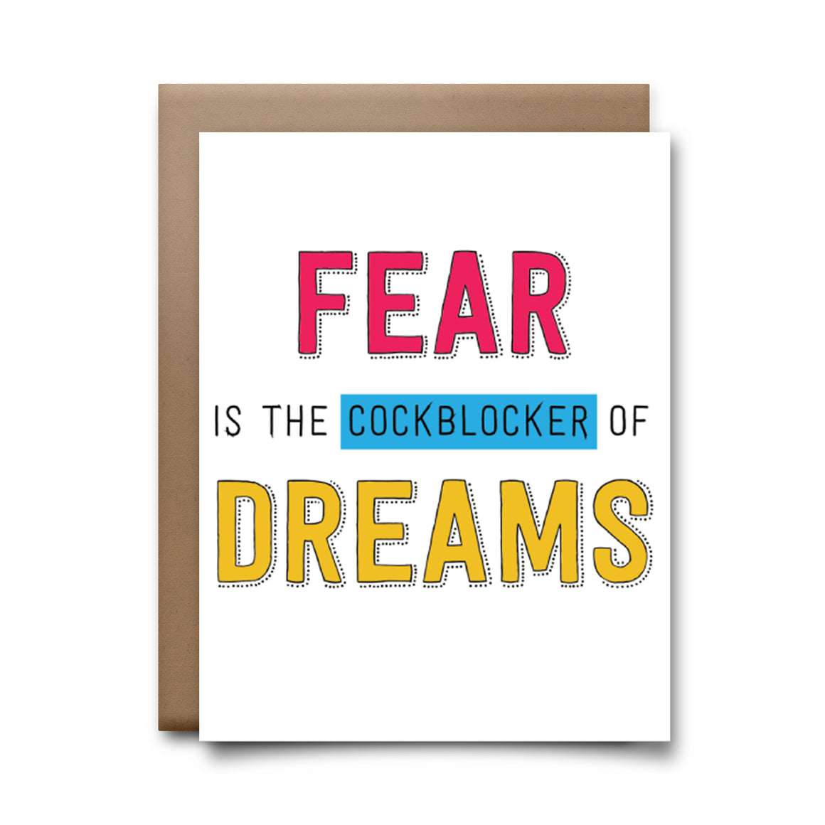 fear (cockblock) | greeting card