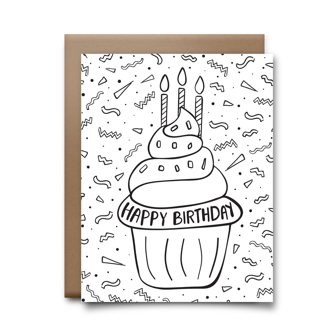 color cupcake | greeting card
