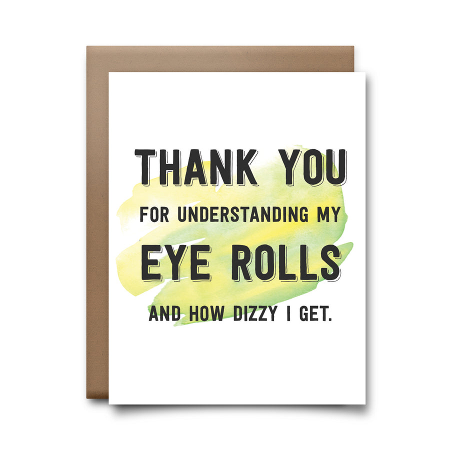 eye rolls | greeting card
