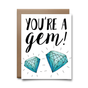 you're a gem | greeting card