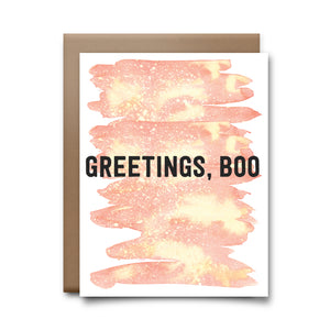 greetings boo | greeting card