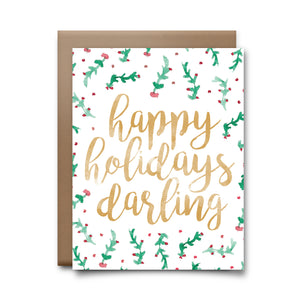 happy holidays darling | greeting card