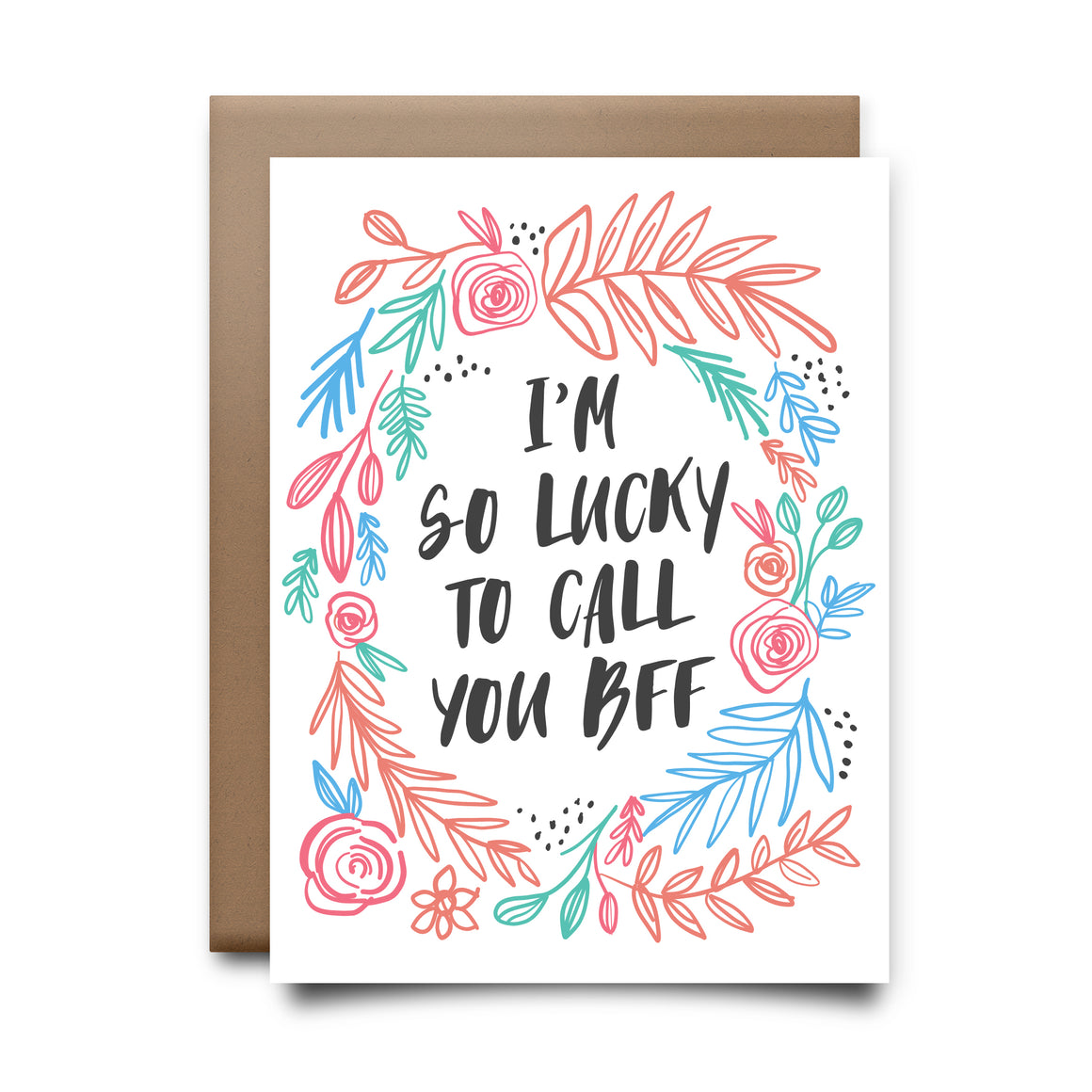 lucky bff | greeting card