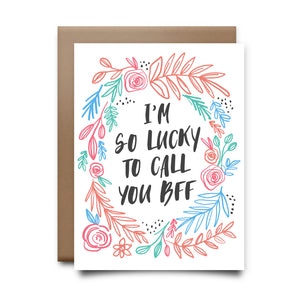 lucky bff | greeting card