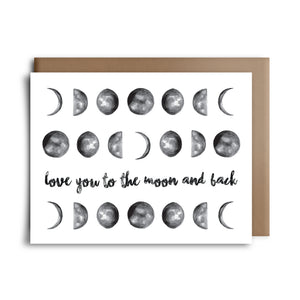 moon and back | greeting card