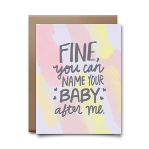 name your baby | greeting card