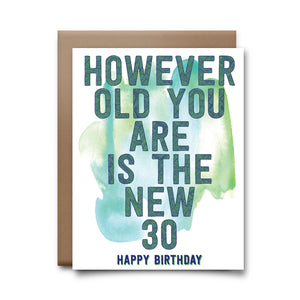 the new 30 | greeting card