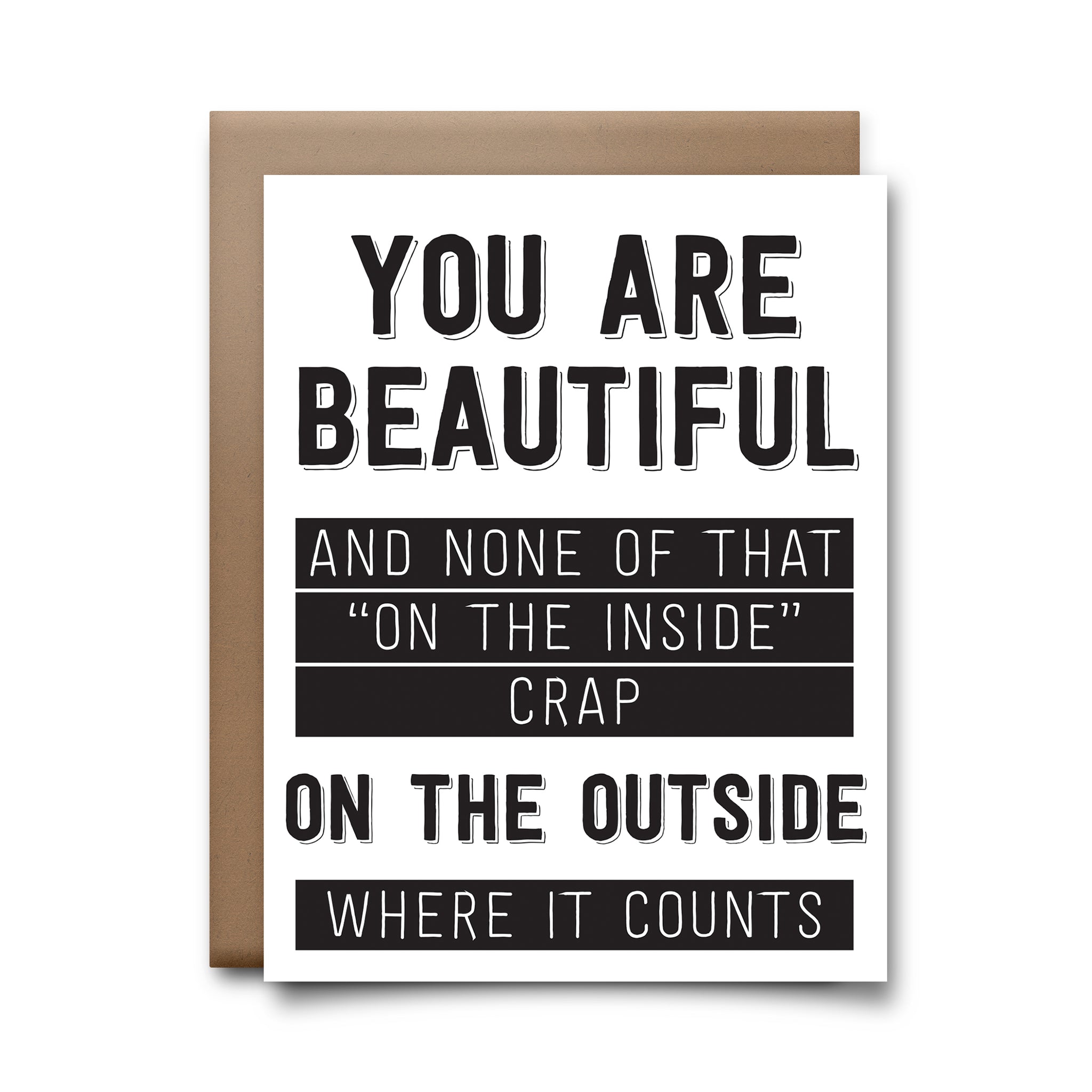 on the outside | greeting card
