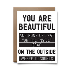 on the outside | greeting card