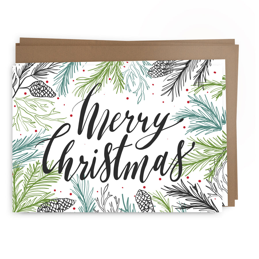 xmas pine pack | greeting card