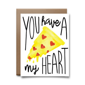 pizza my heart | greeting card
