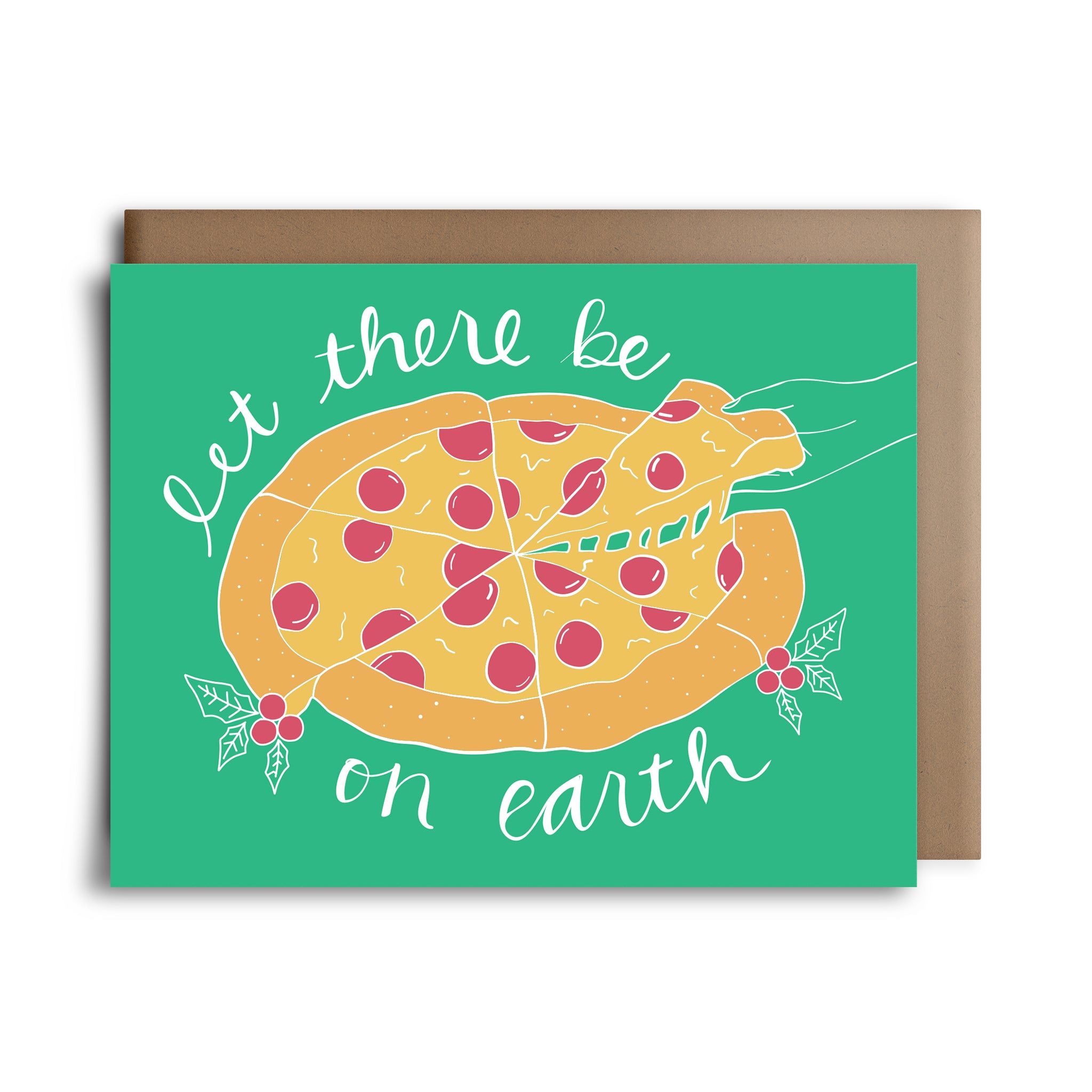 pizza on earth | greeting card