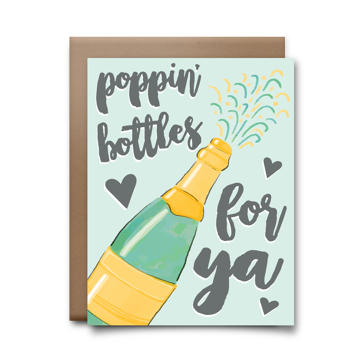 poppin bottles | greeting card