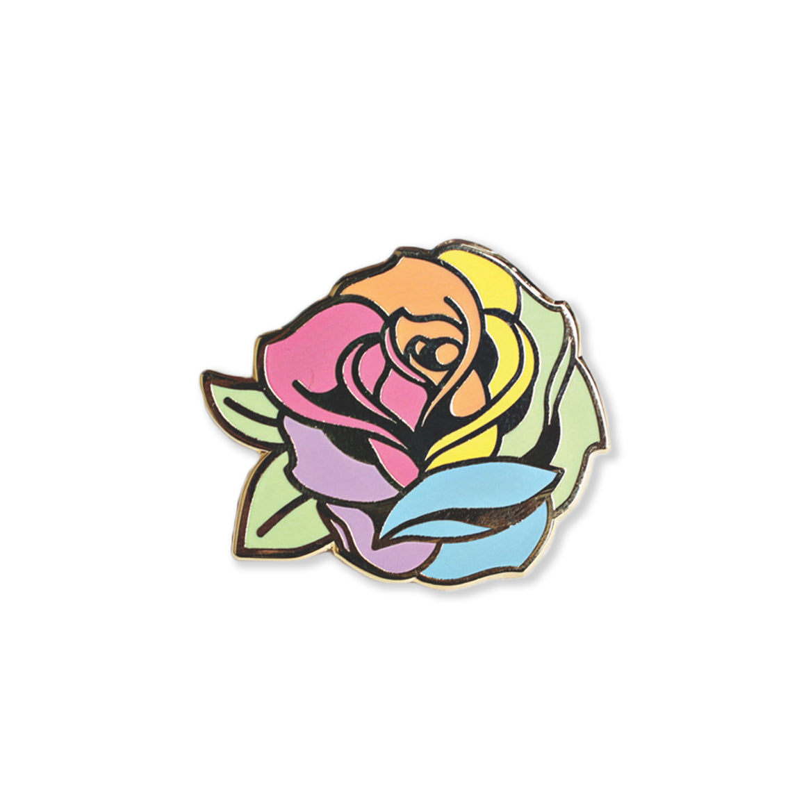 pride rose | enamel pin