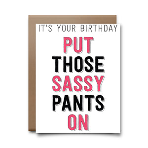 sassy pants | greeting card