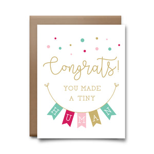 tiny human | greeting card