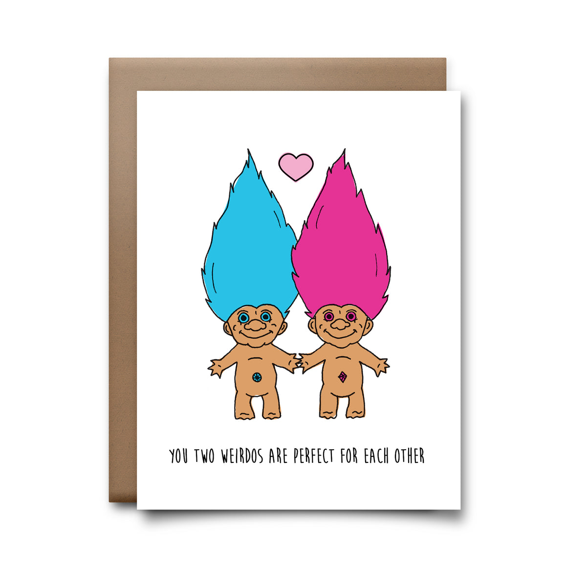 two weirdos | greeting card