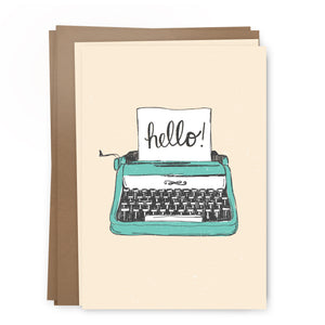 hello typewriter pack | greeting card
