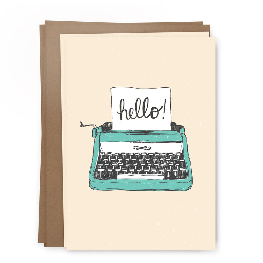 hello typewriter pack | greeting card