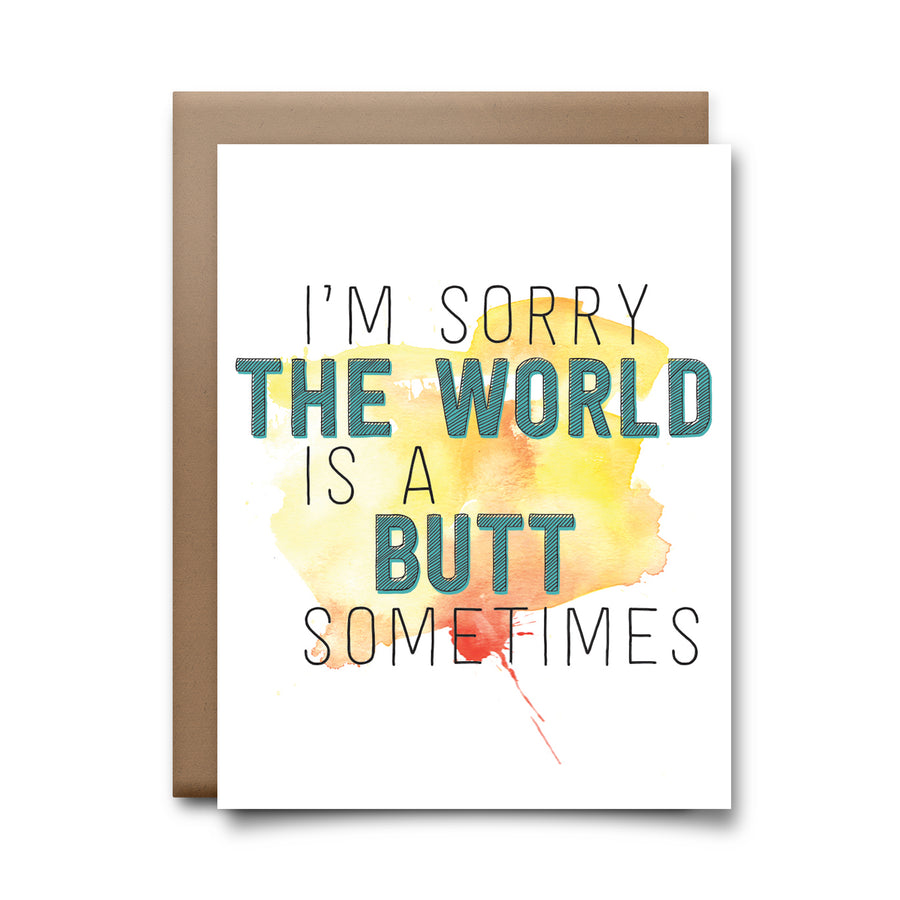 the world butt | greeting card