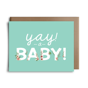 yay a baby | greeting card