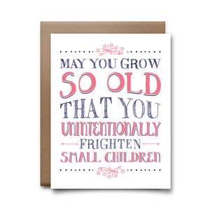 frighten small children | greeting card
