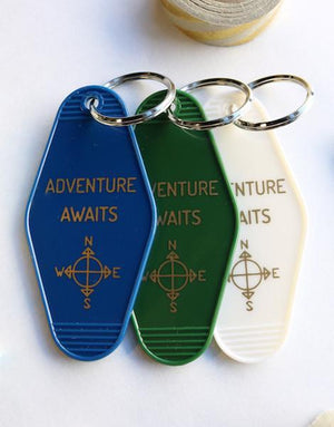 adventure awaits | key tag