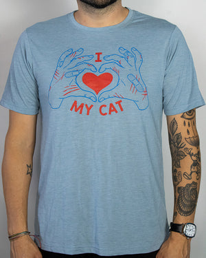 heart my cat | stonewash blue | uni